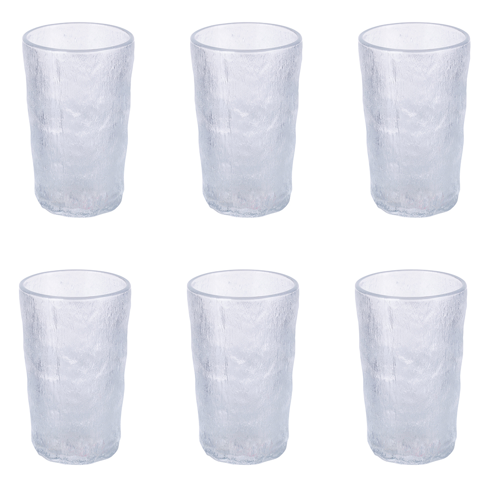 Set 6 bicchieri cocktail 370 ml, superficie lavorata, Vintage