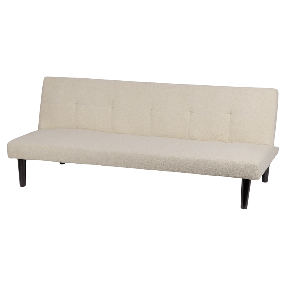 Divano letto 2 posti 166x77x65,5 cm, avorio, Sibilla