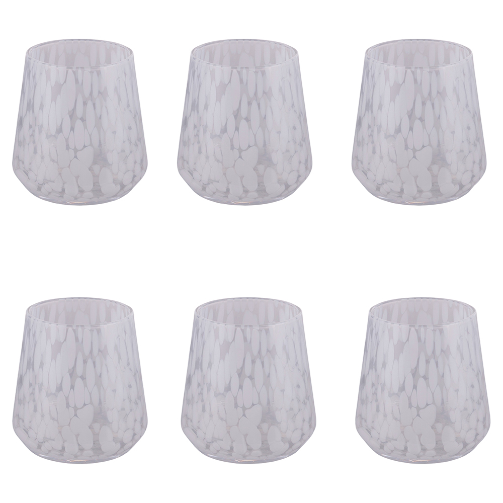 Set 6 bicchieri acqua 410 ml, Candy White