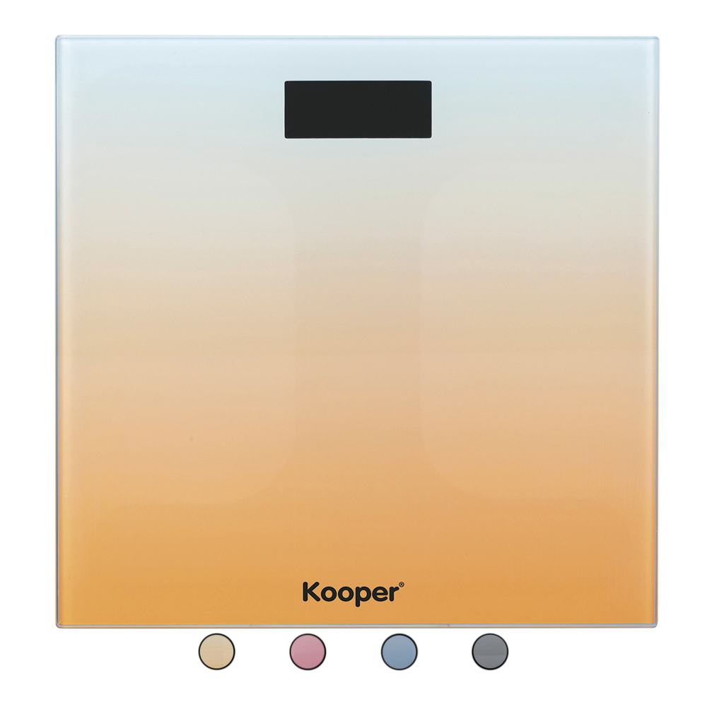 Bilancia pesapersone digitale, top in vetro temperato, Kooper