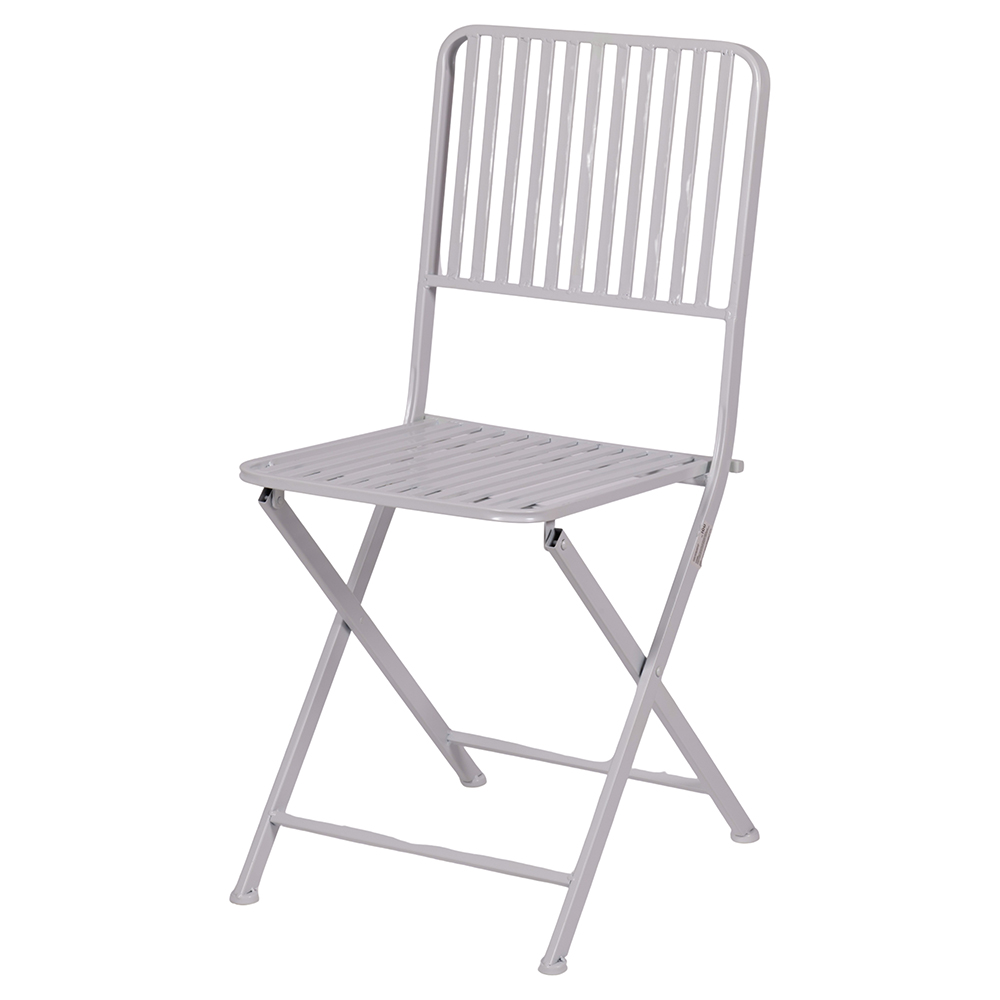 Sedia pieghevole in ferro, bianco satinato, Eden Esté