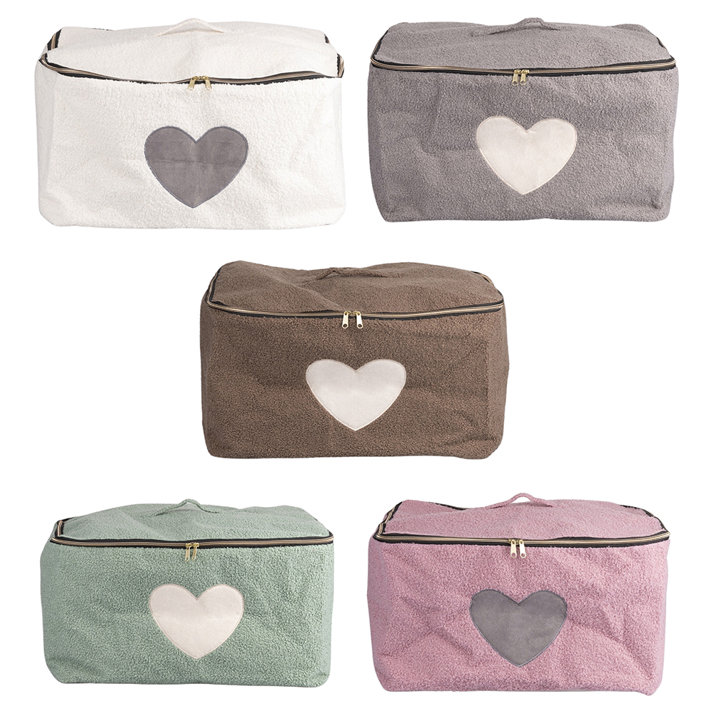 Custodia portatutto effetto teddy 50x40x27 cm, Sibilla