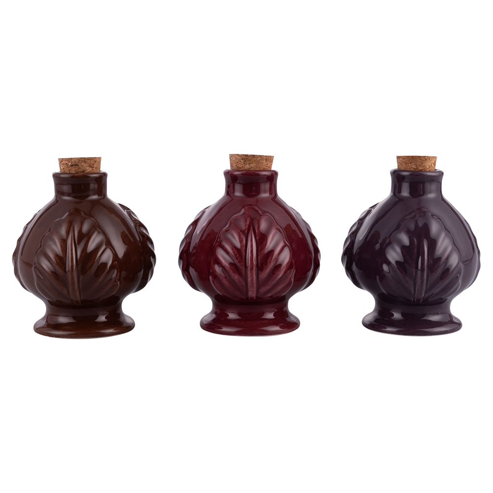 Pumo mini oliera 120 ml in ceramica e sughero, Masseria Dark