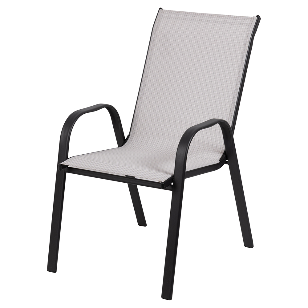 Sedia da esterno con braccioli ,grigio, Esté