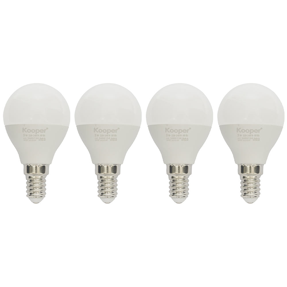 Set 4 lampadine LED bulbo, 7 W, Kooper
