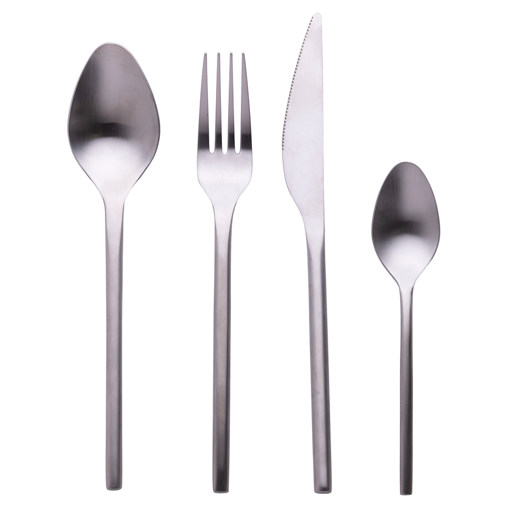 Set 24 posate acciaio inox, silver satinato, Gallery