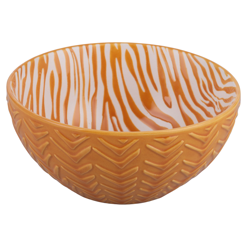 Ciotola tonda 12,5 cm in ceramica doppio decoro, Reactive