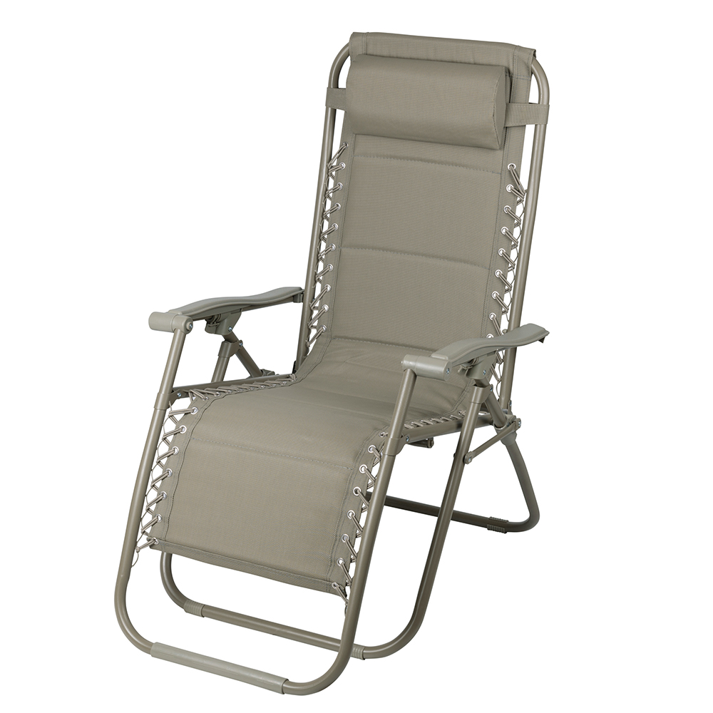 Sedia gran relax imbottita, reclinabile e richiudibile, verde, Rio Plus Esté