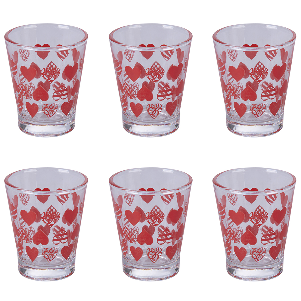 Set 6 bicchierini caffè 90 ml in vetro, Espressino Sibilla