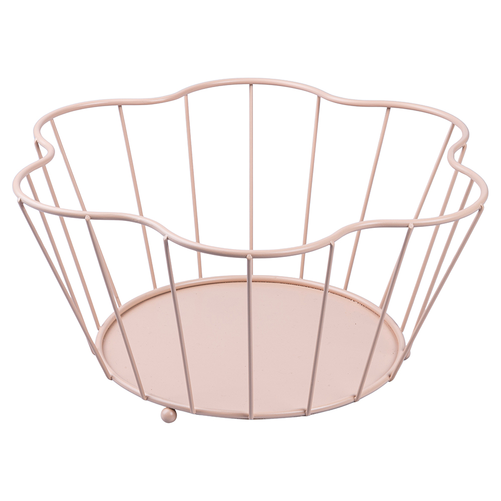 Cestino centrotavola in metallo, Mocha Mousse, Flower