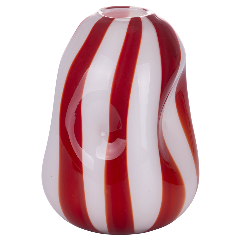 Vaso arredo in vetro riciclato h. 29 cm, Red Velvet Sibilla