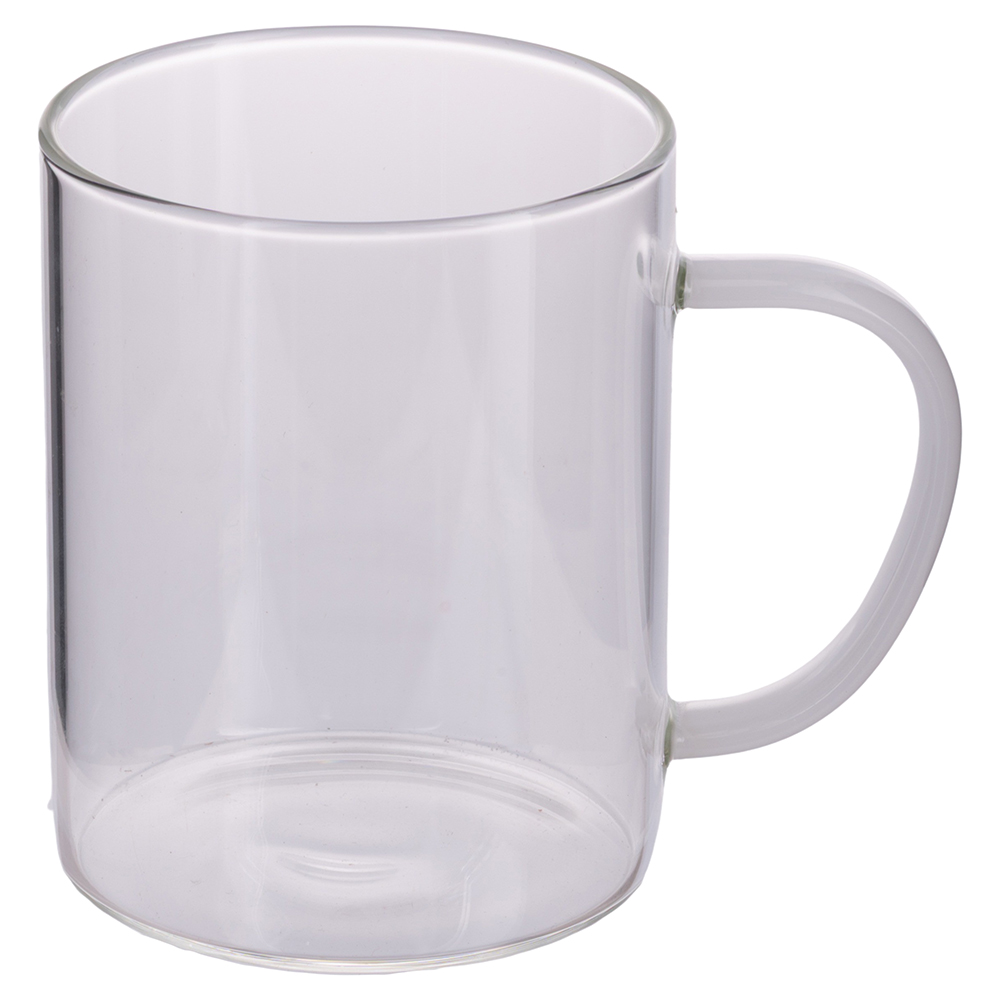 Mug 400 ml in vetro borosilicato, Good Morning