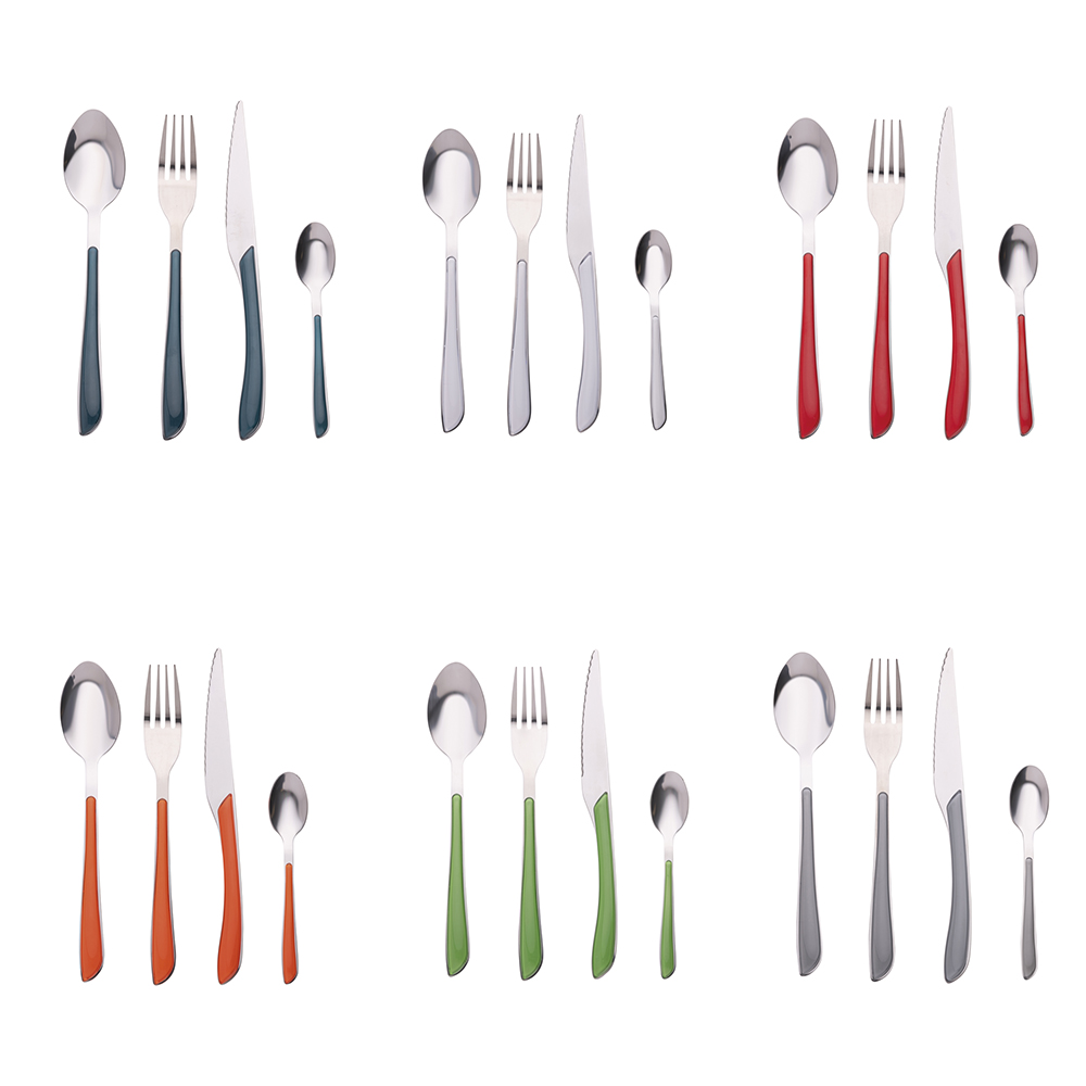 <p>Set 24 posate in acciaio inox, Louvre</p>