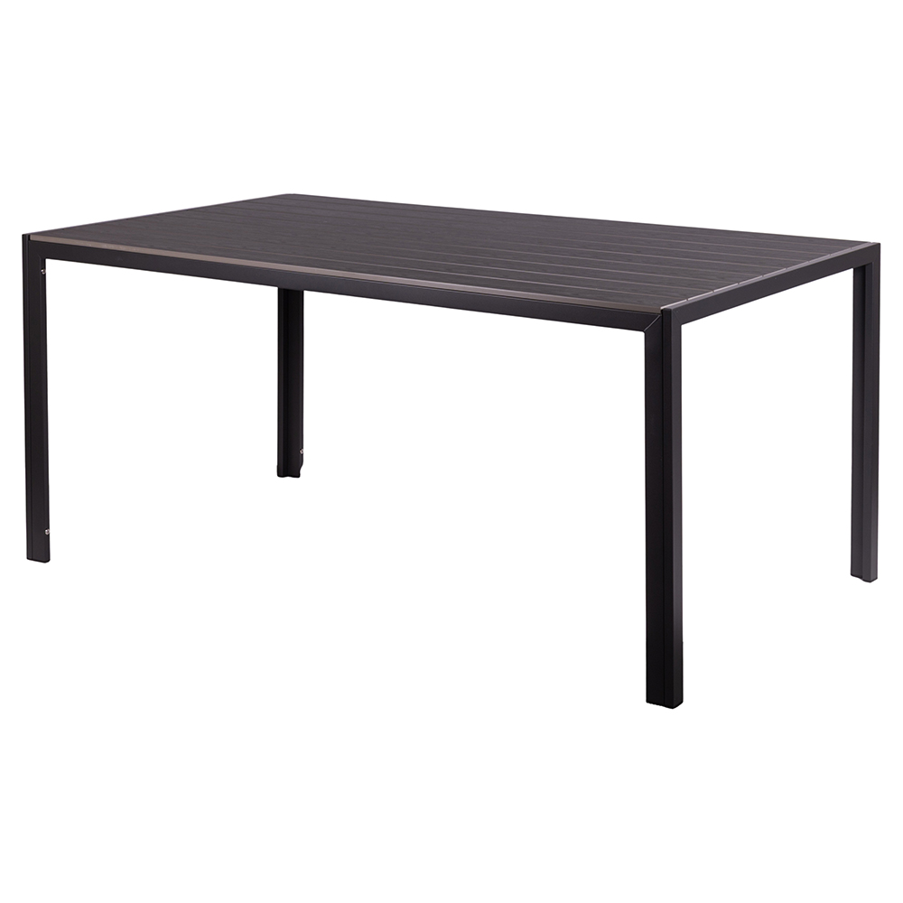 Tavolo da esterno 160x90 cm a doghe, grigio, Amalfi Esté
