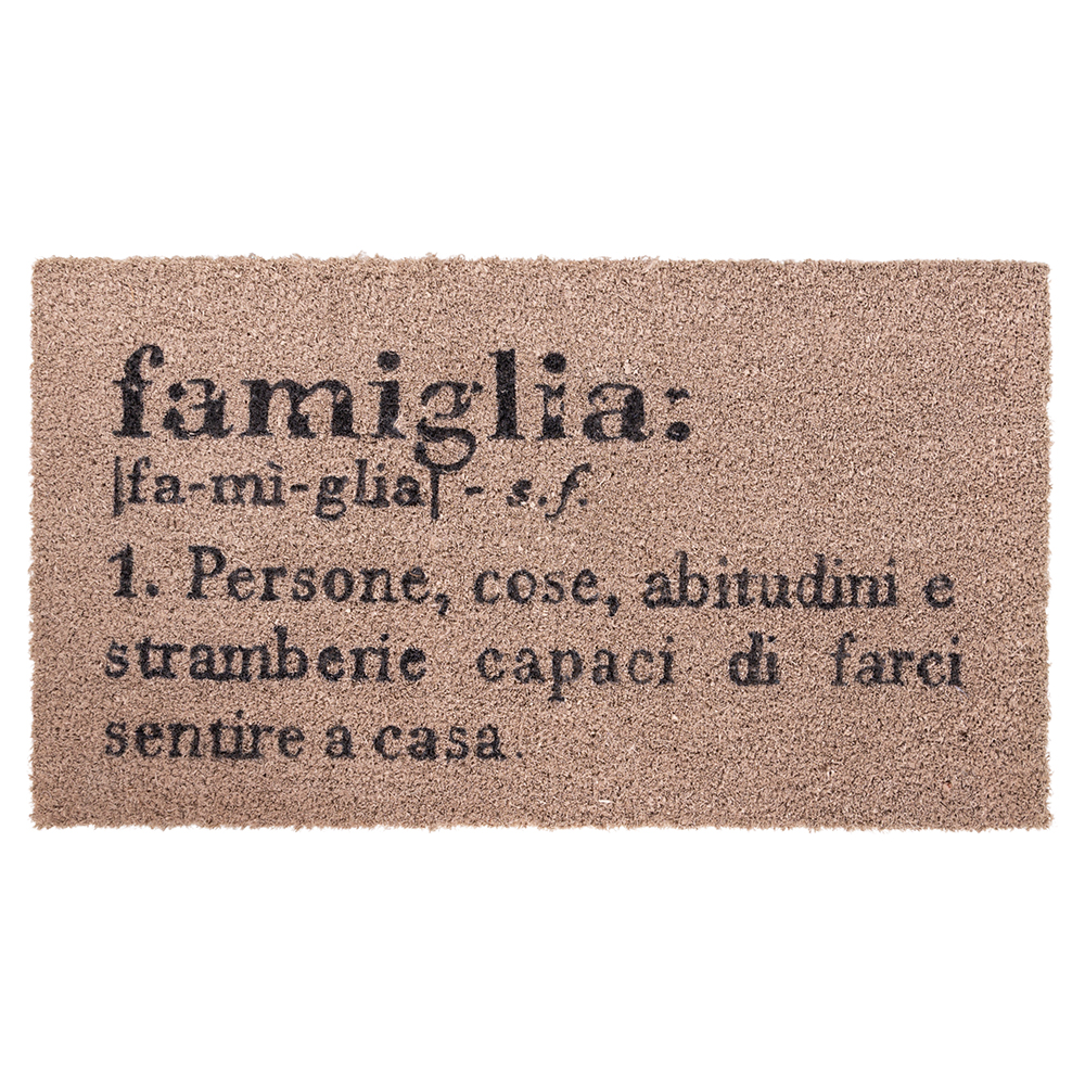 Zerbino ingresso 70x40 cm in cocco e pvc, Victionary Famiglia