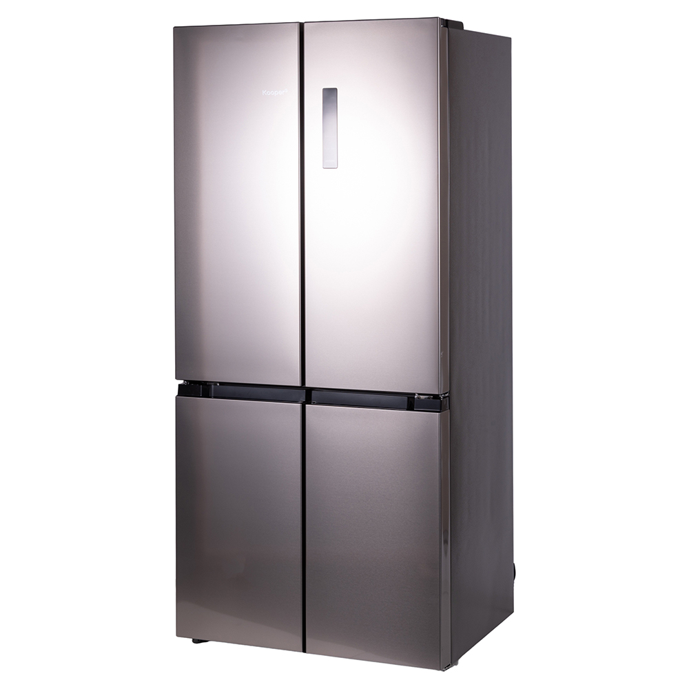 Frigorifero 4 porte con freezer 610 L, 83,3x65,5x189,8 cm acciaio, Kooper