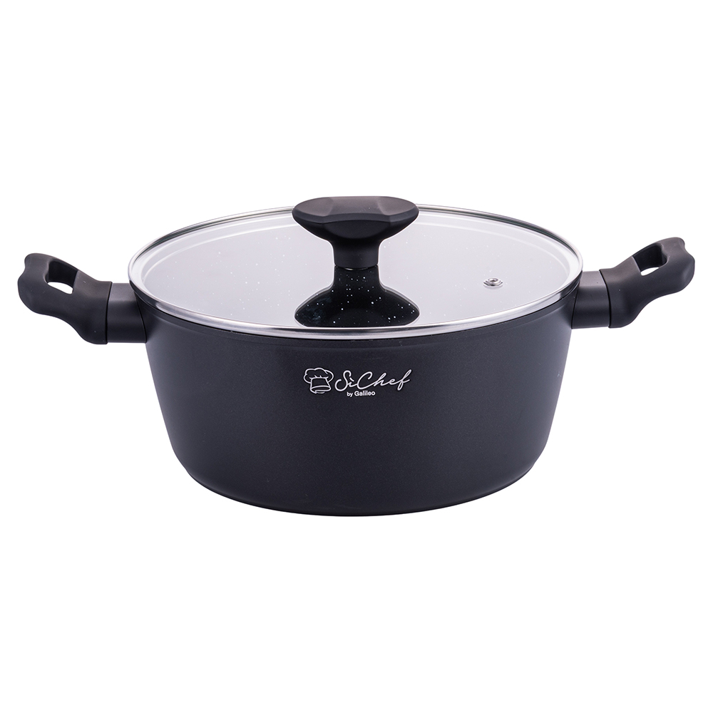 Casseruola con coperchio 24 cm, rivestimento in ceramica, induzione, Galaxy 2.0 SìChef