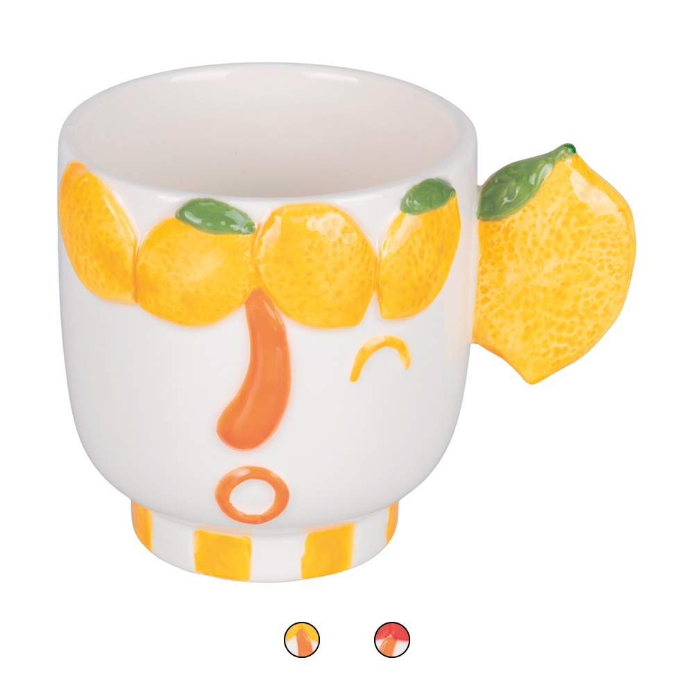 Mug 350 ml in ceramica, face design, Fruit Life