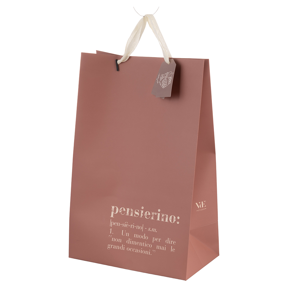 <p>Busta regalo alta in carta 25x15x39 cm, Victionary Pensierino</p>
