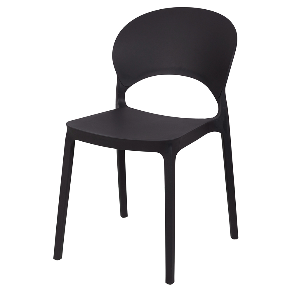 Sedia grigia in plastica PP, Aurora Sibilla