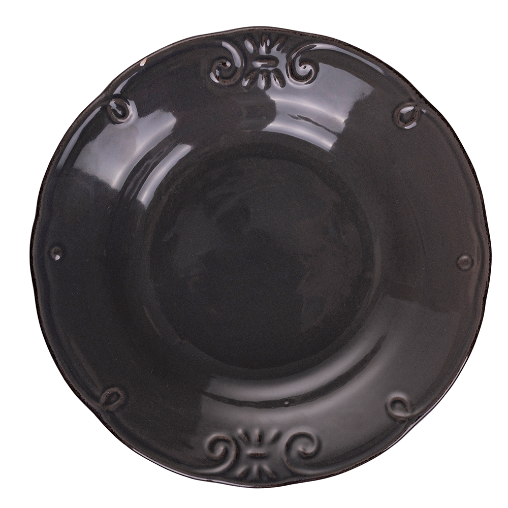 Piatto fondo in gres smaltato, Duchessa Stones D