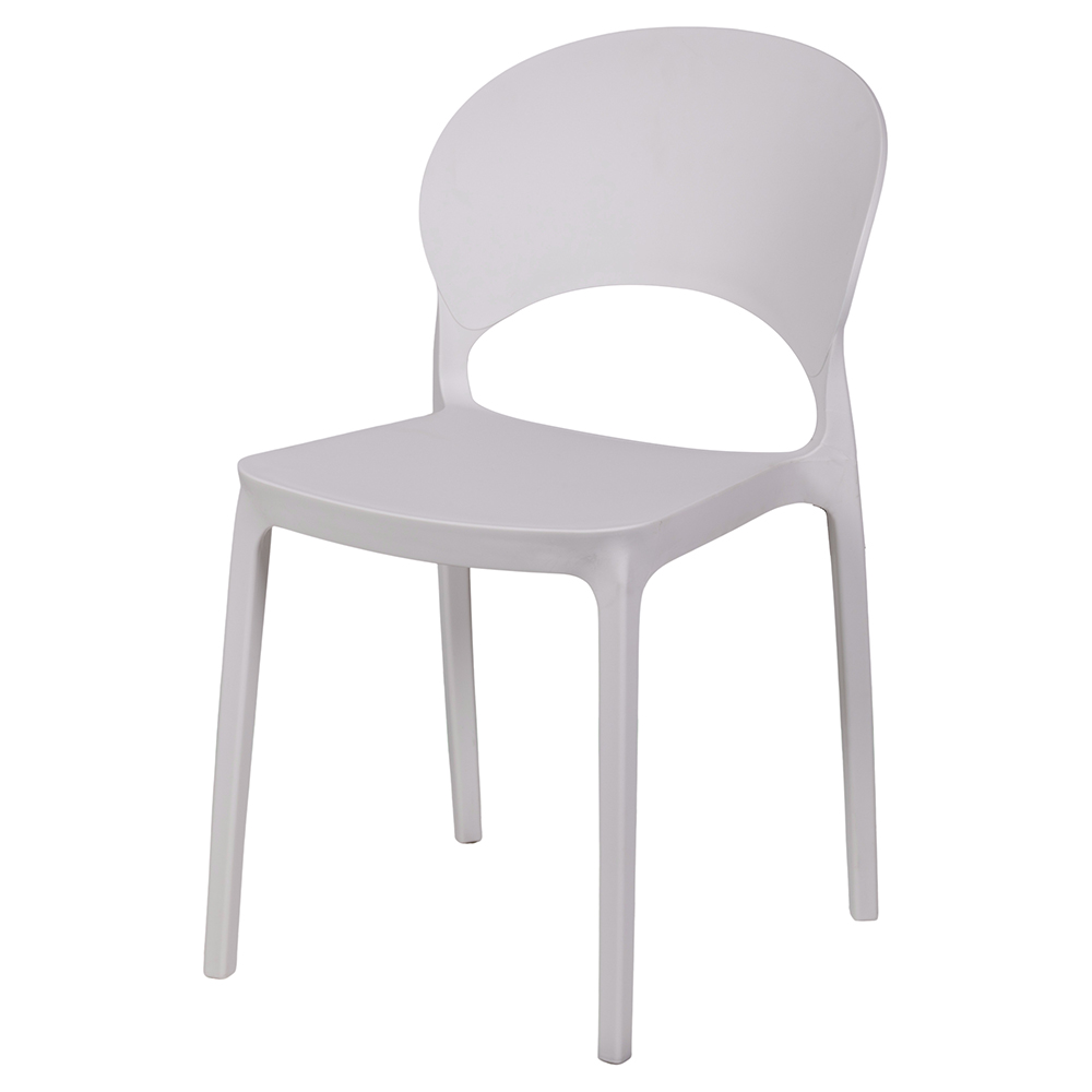 Sedia bianca in plastica PP, Aurora Sibilla