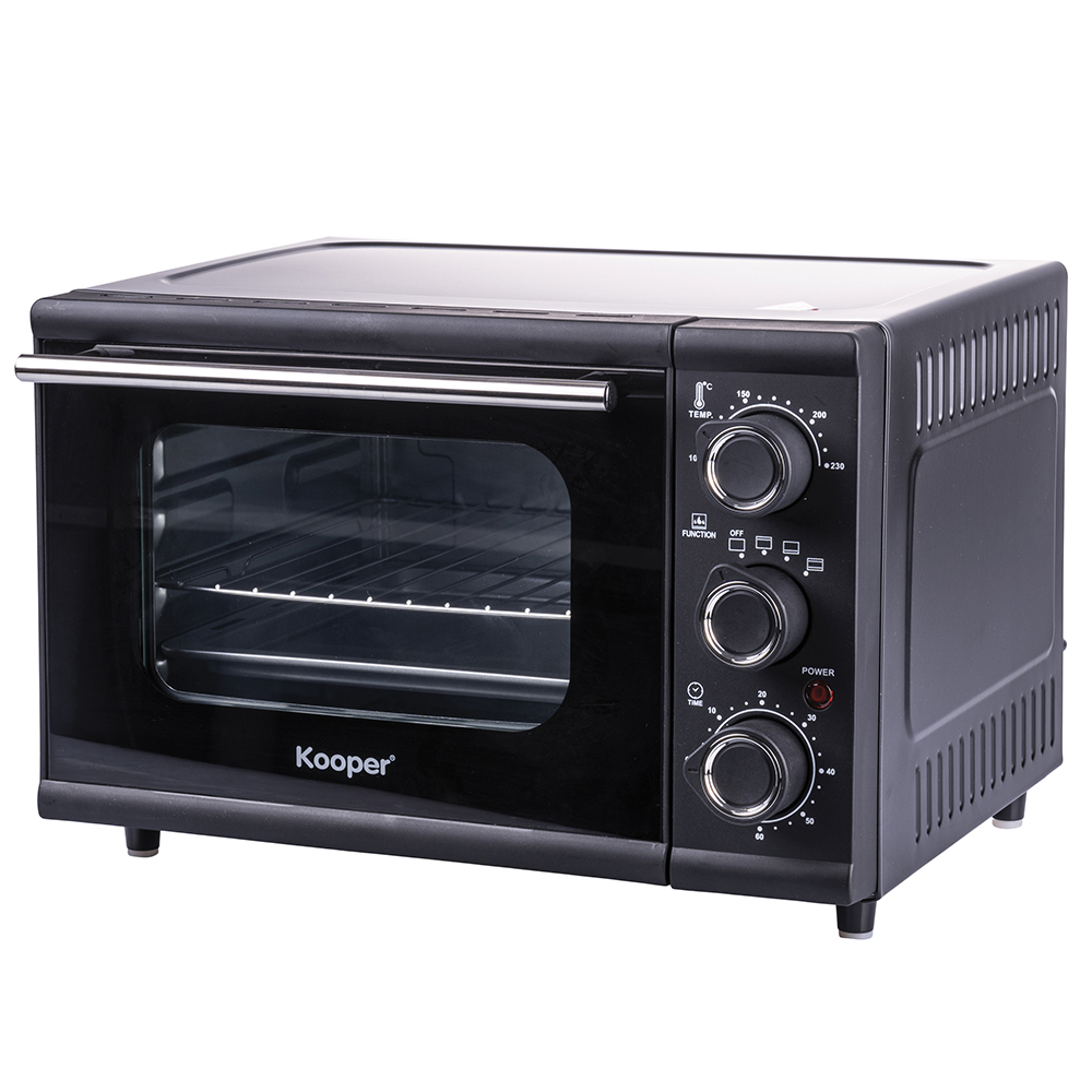 Forno elettrico 24 L, vetro temperato, 1300W, nero Kooper