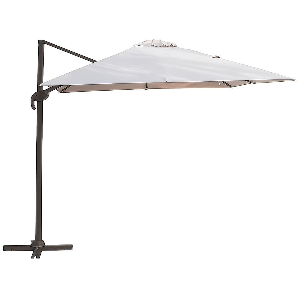 <p>Ombrellone lampara tortora 3x3 m struttura tortora, Deluxe Esté</p>