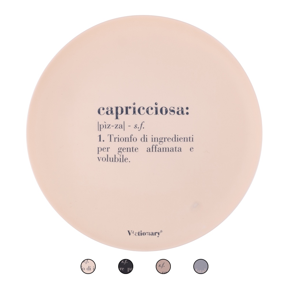 Piatto pizza 33 cm in vetro opalino, Victionary