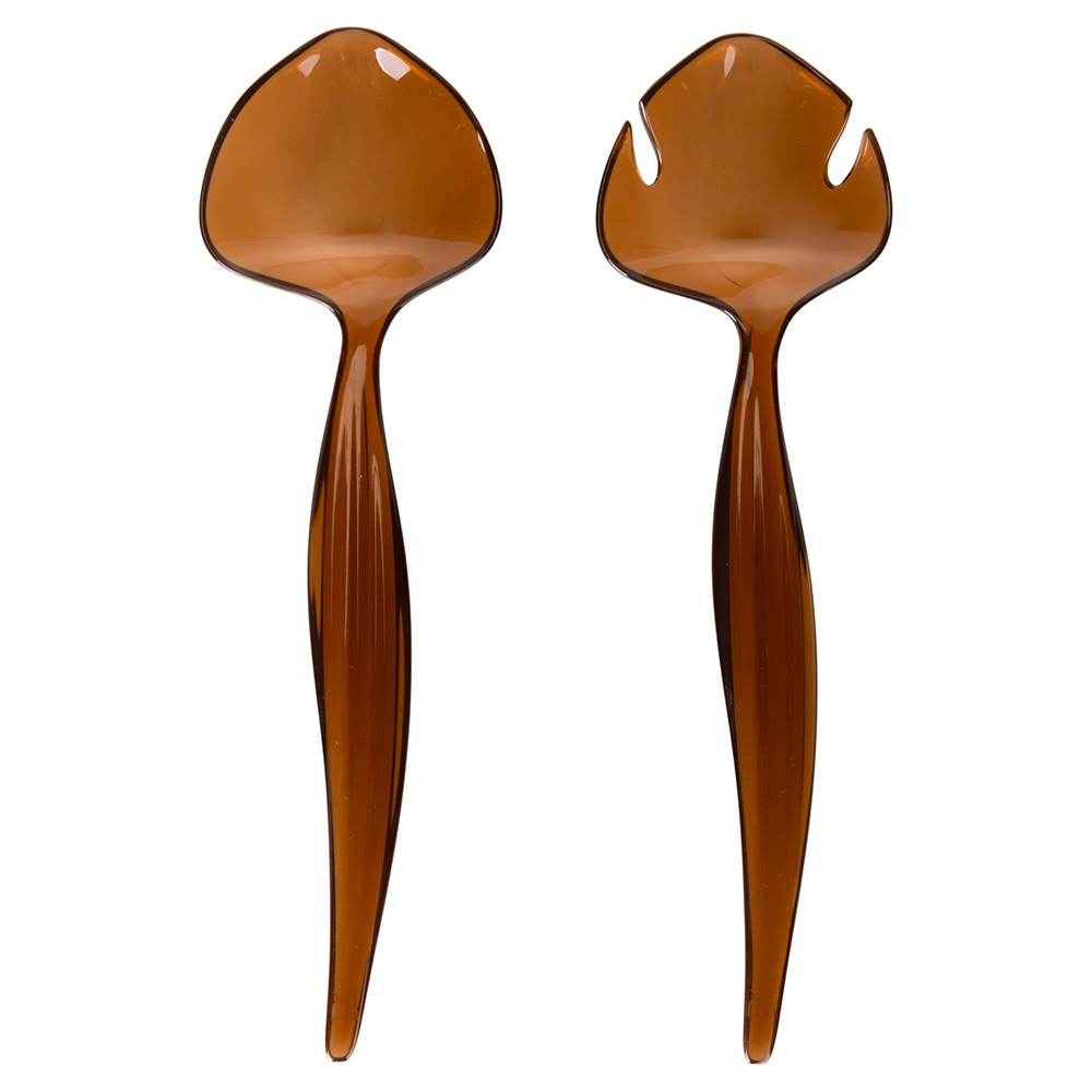 Set 2 posate per insalata, ambra, La Cucina