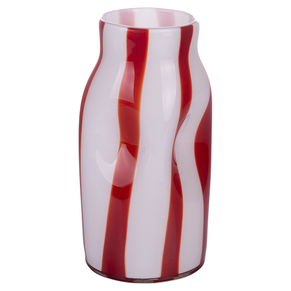Vaso arredo in vetro riciclato h. 30 cm, Red Velvet Sibilla