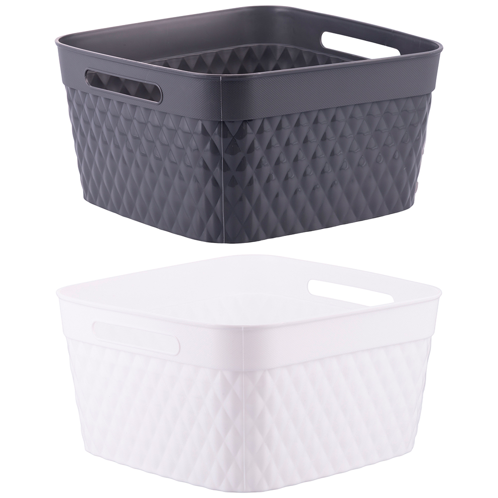 Cestino portaoggetti grande multiuso 30X30 cm in plastica