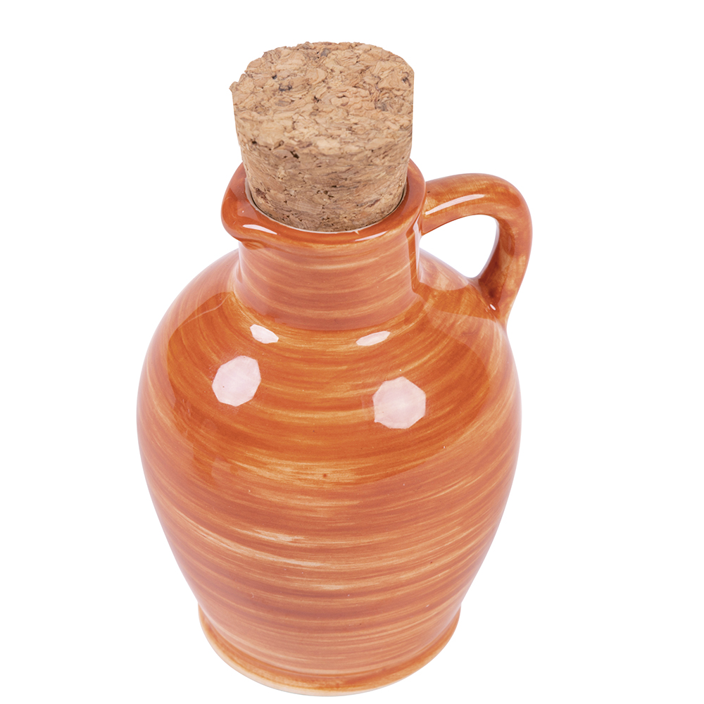 Anfora mini oliera 95 ml in ceramica e sughero, Masseria