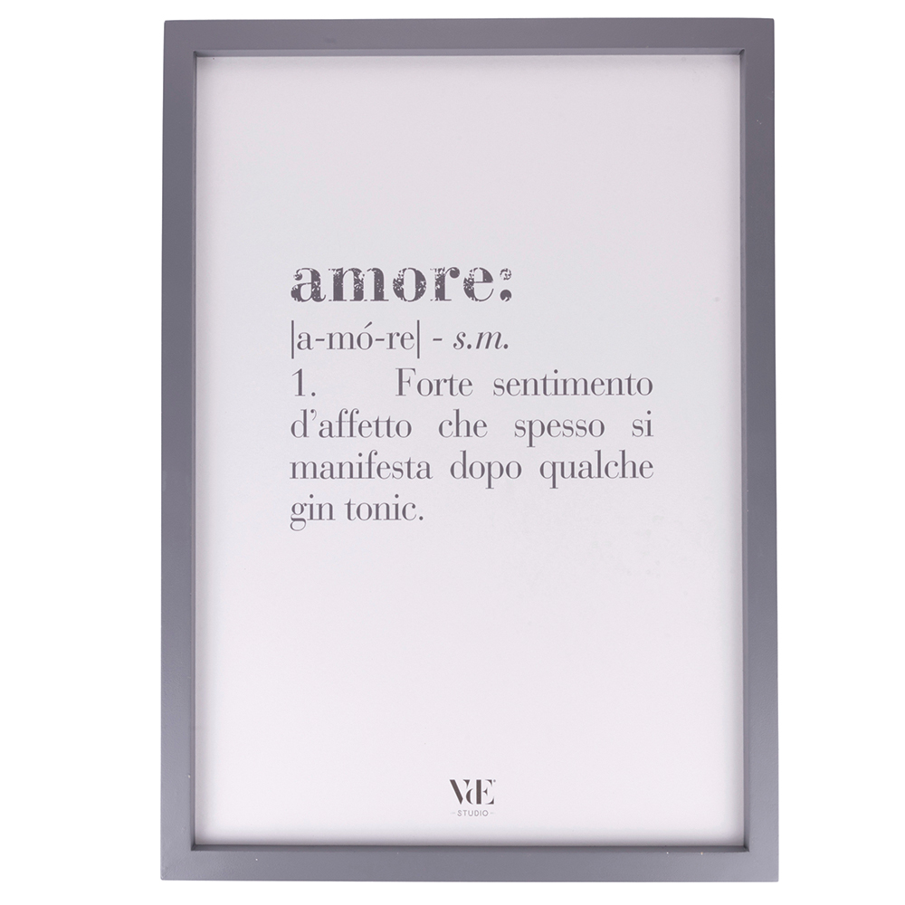 Quadro decorativo con cornice 50x70 cm, Victionary Amore