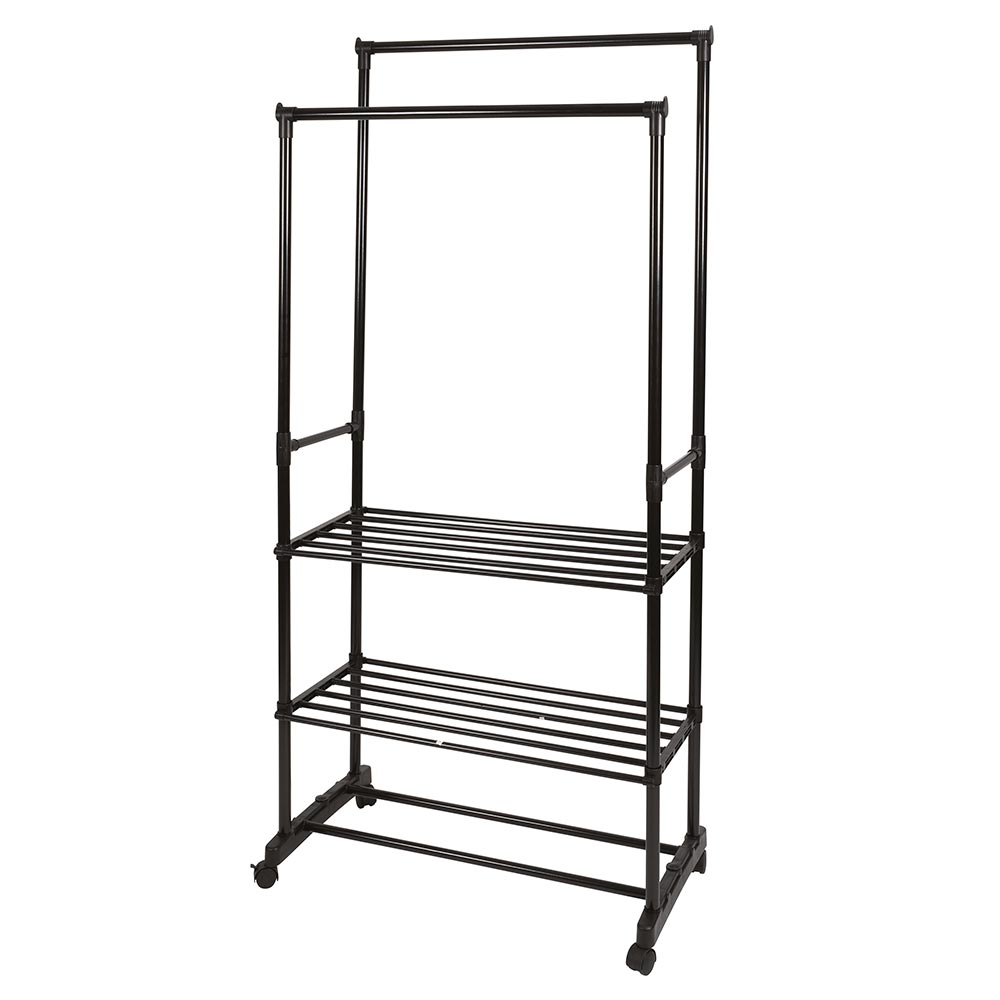 Multistand appendiabiti 2 aste 3 ripiani, Sìordine