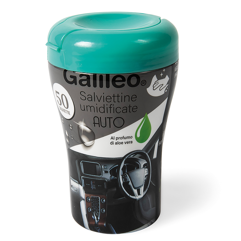 Set 50 salviettine auto all'aloe vera