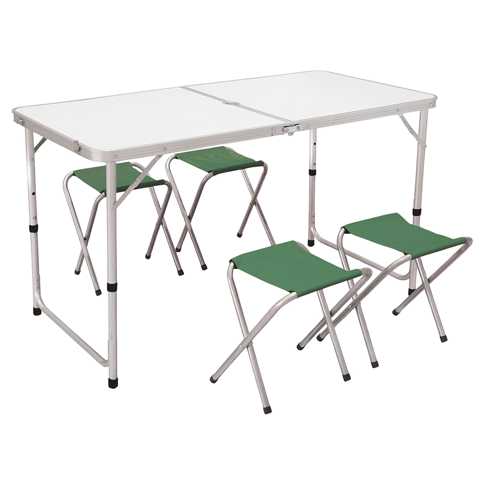 Set tavolo valigia con 4 sgabelli richiudibili, Pic-Quick