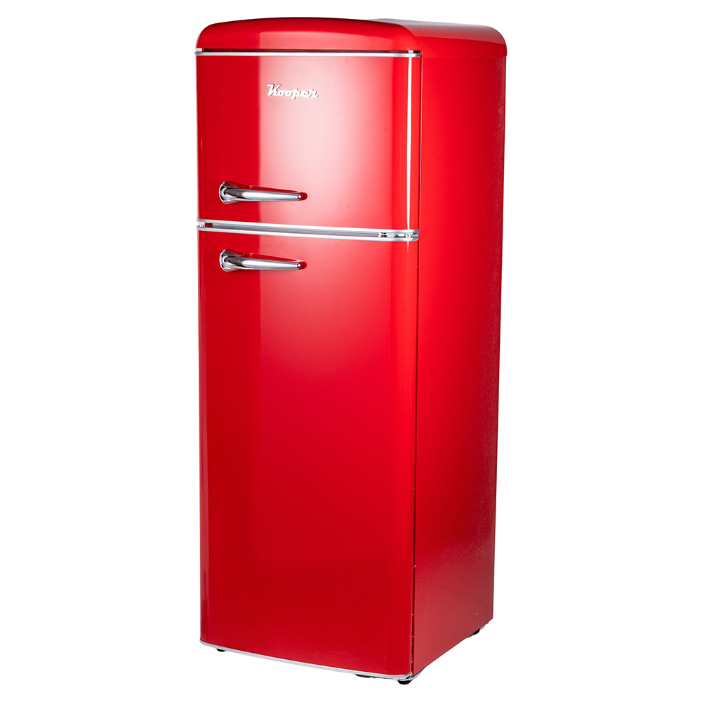 Frigorifero vintage doppia porta 240 L 54,6x55,4x148,7cm, rosso, Kooper