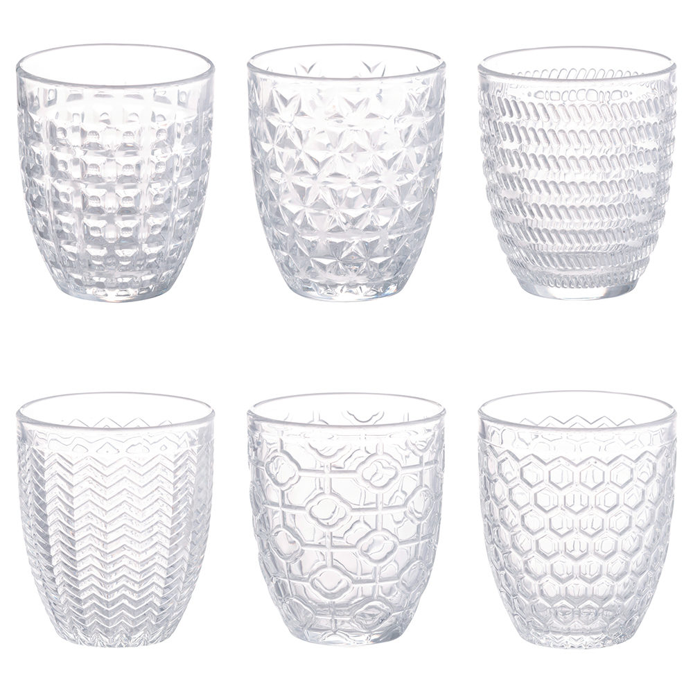 Set 6 bicchieri acqua 320 ml, Geometrie Light