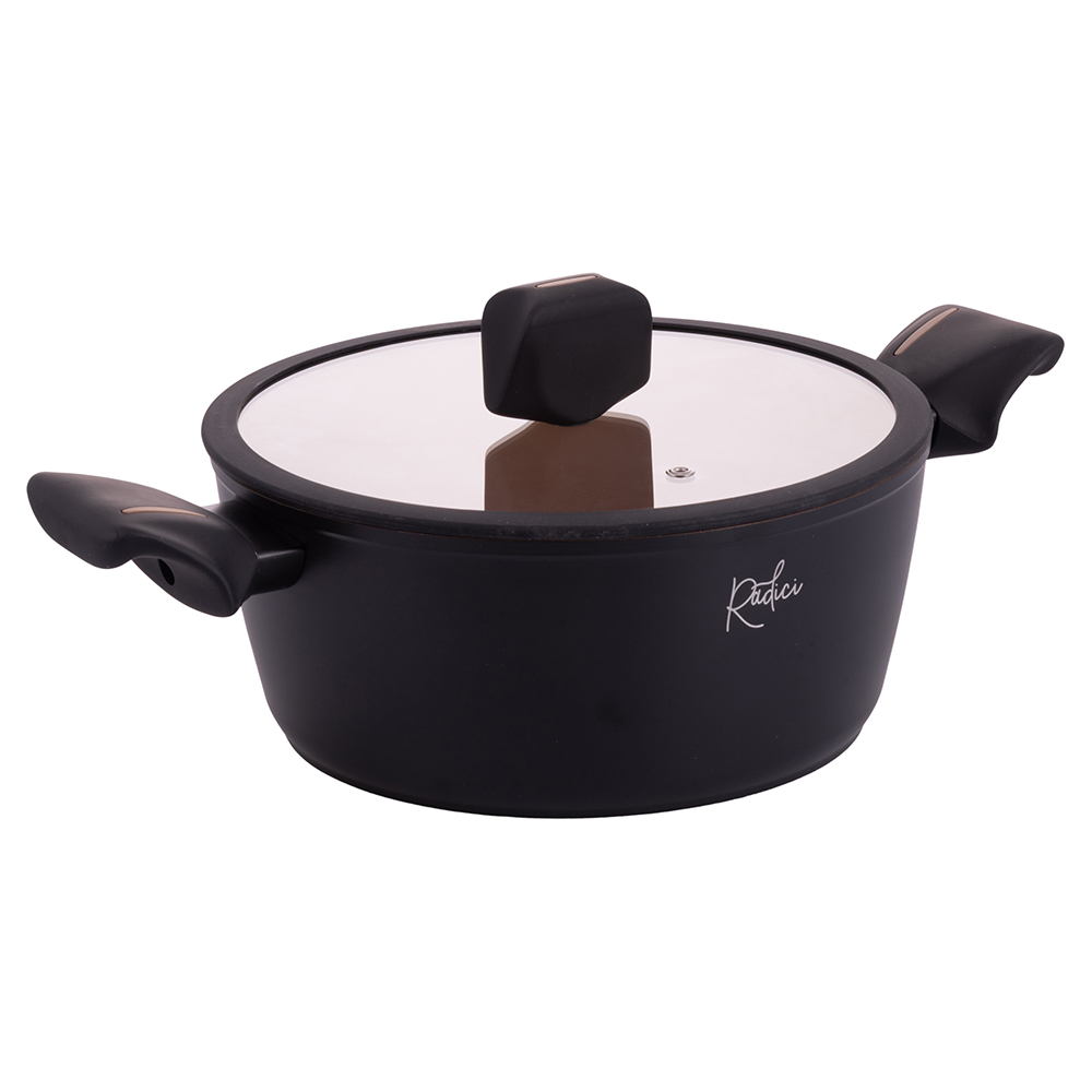 Casseruola con coperchio 24 cm, rivestimento interno in ceramica Fusion Pro II, Radici Liquirizia