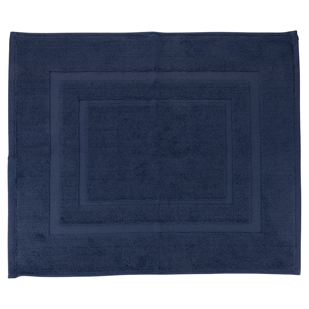 Tappeto bagno 50x60 cm in cotone, blu, Sibilla