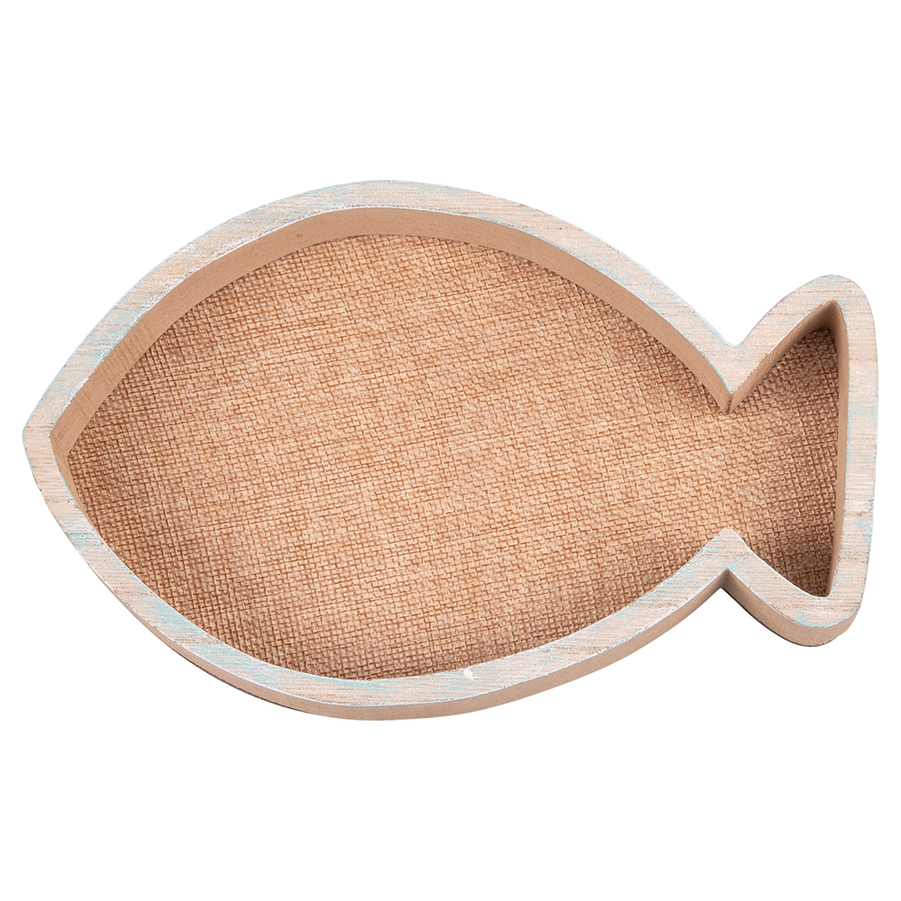 Pesce svuota tasche/appendino in legno, Ocean