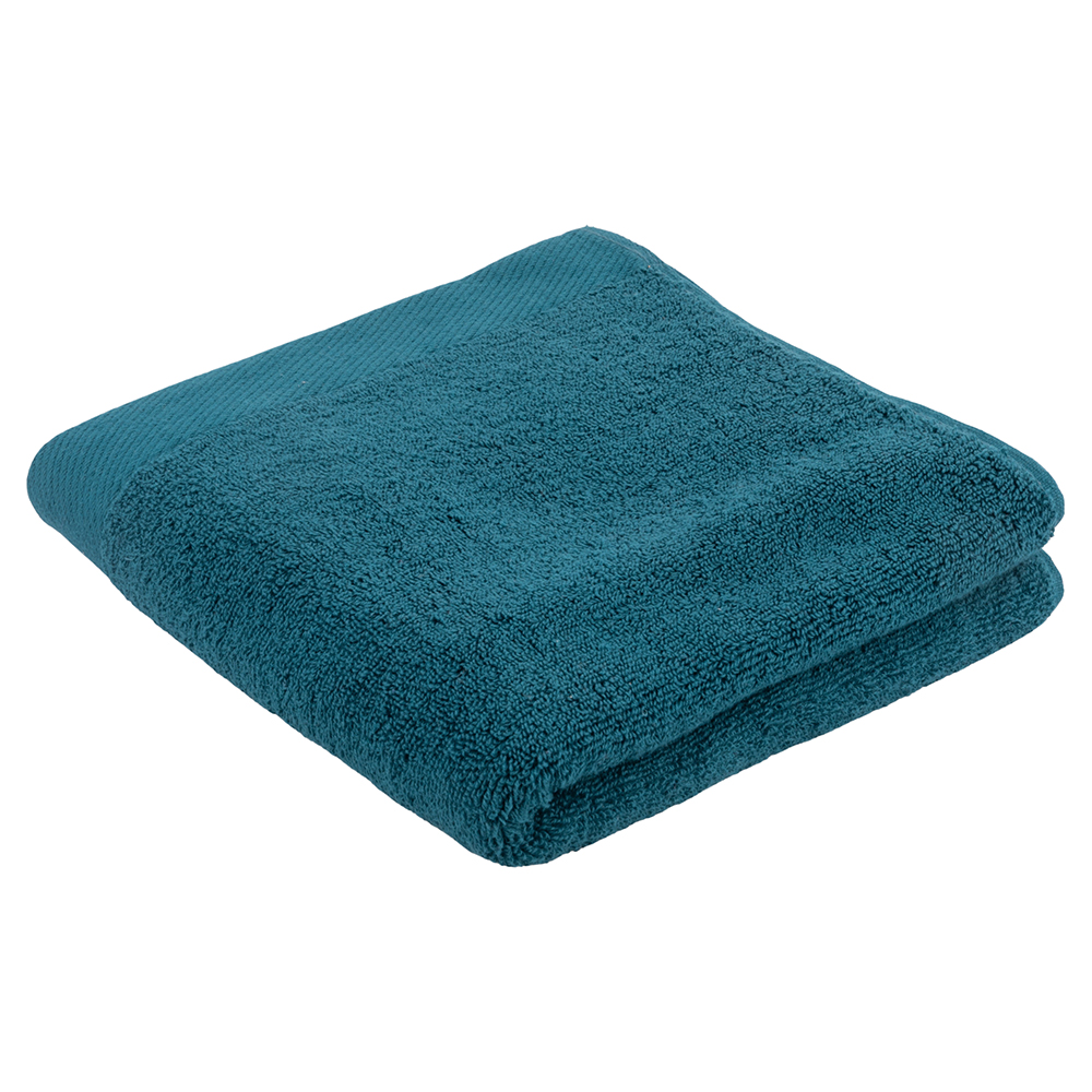 Asciugamano in morbidissimo cotone 50x100 cm, ottanio Sibilla