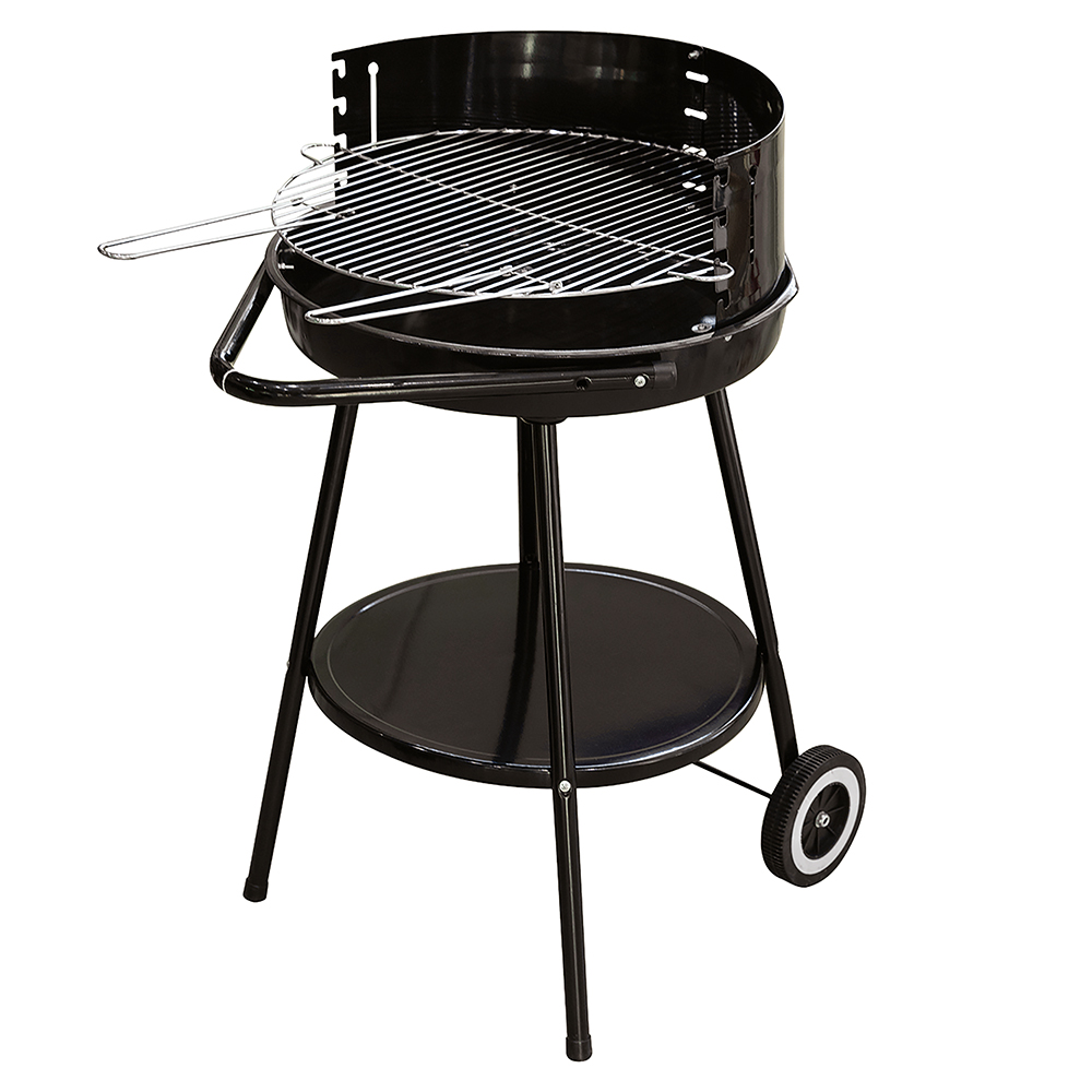 Barbecue nero tondo con ruote Ø51xh.84,5 cm, BestBQ
