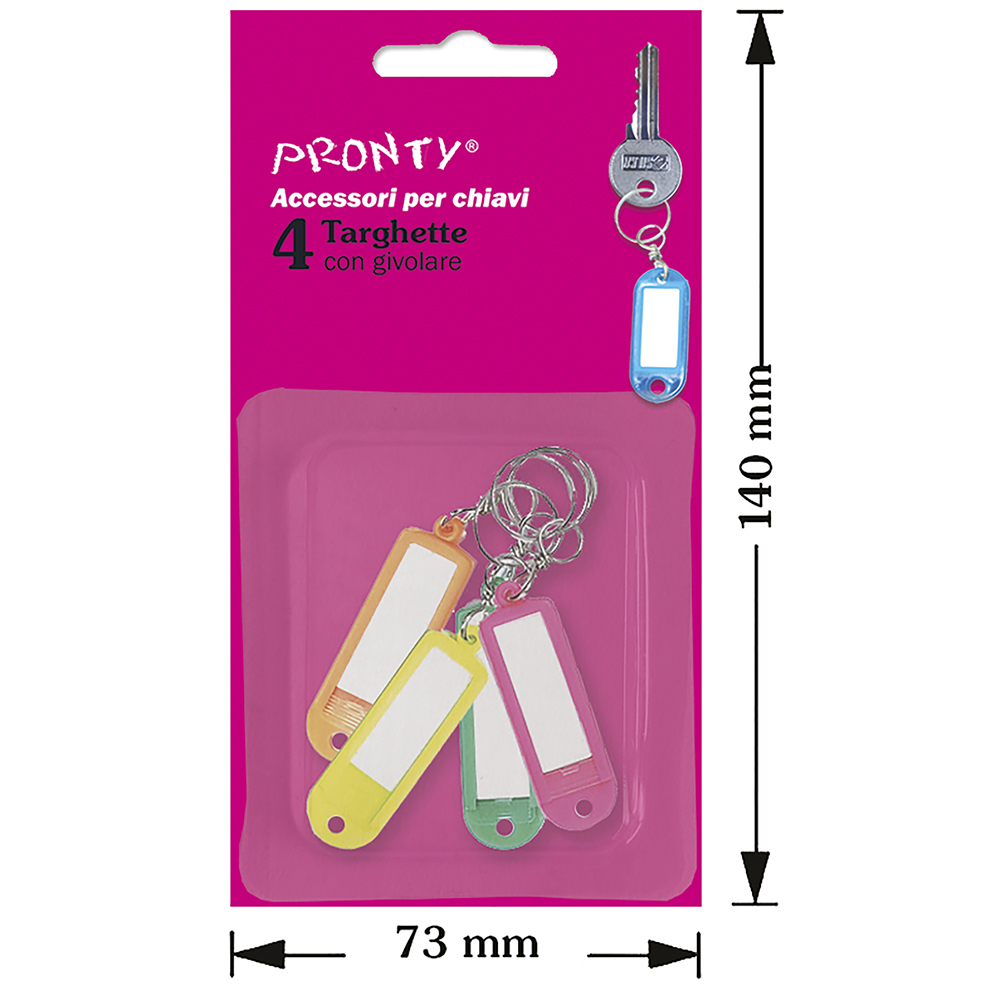 Targhetta set 4 pezzi con givolare