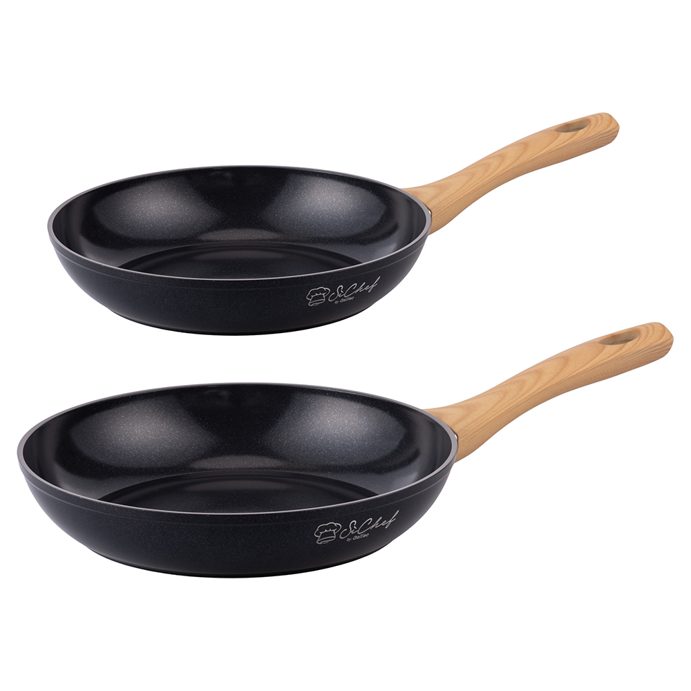 Set 2 padelle 22-26 cm, rivestimento in ceramica, induzione, SìChef