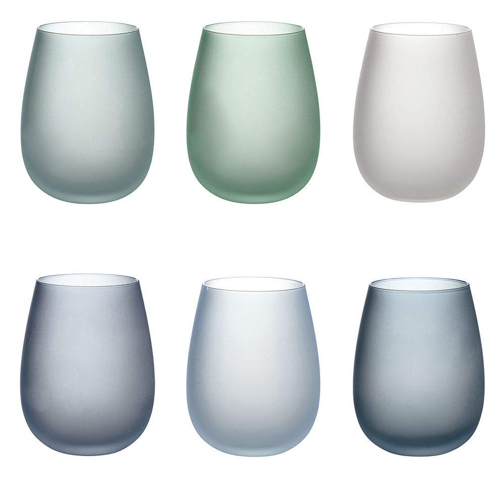 Set 6 bicchieri acqua 600 ml effetto ghiaccio, Happy Hour Ocean