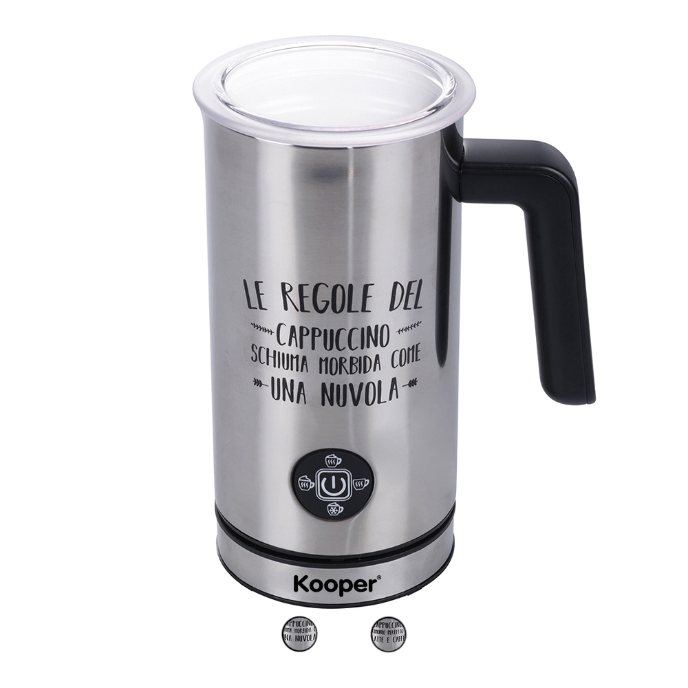 Cappuccinatore, monta e scalda, 500W, silver, Le regole