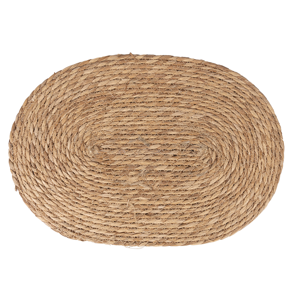 Tovaglietta tonda 48x33 cm, in fibra naturale, Natural