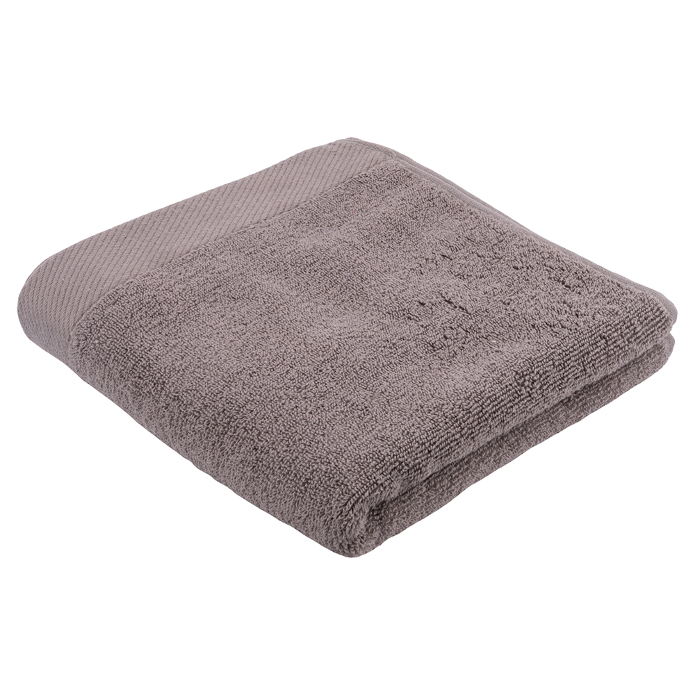 Asciugamano in morbidissimo cotone 50x100 cm, grigio scuro, Sibilla